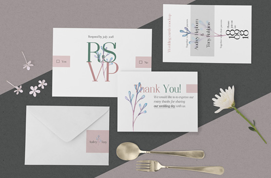 RSVP Card & Thank You Note Mockup