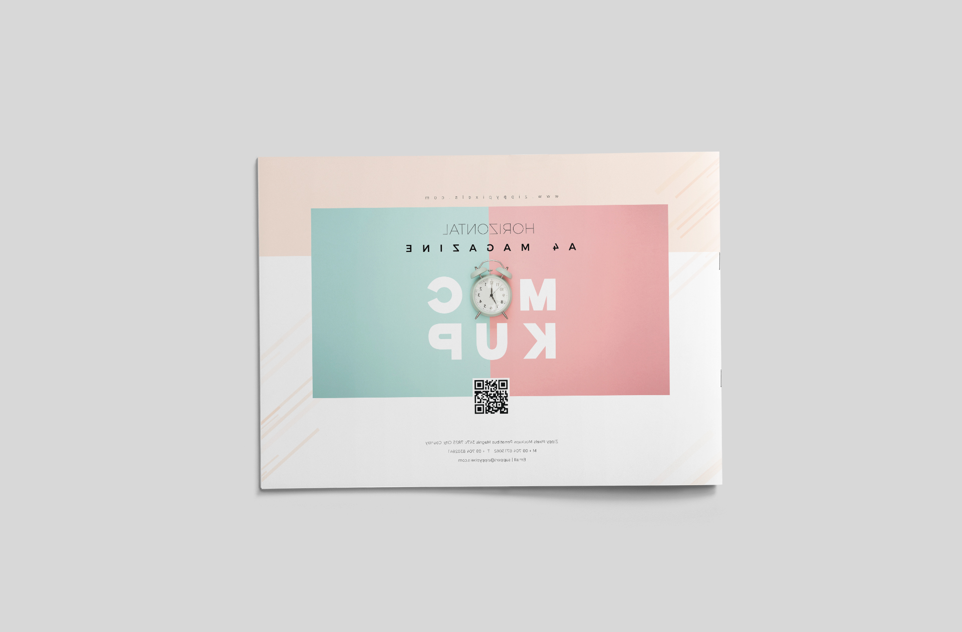 High-Resolution A4 Magazine Mockup Back Cover