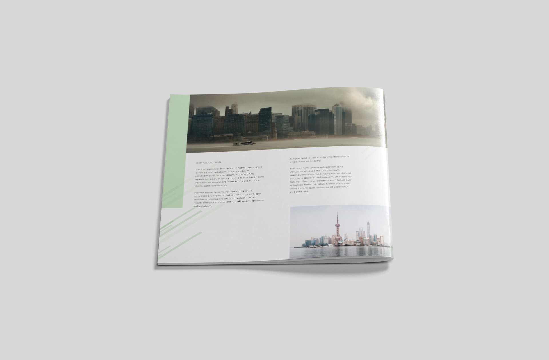 Square Magazine Mockup Back Cover Layout