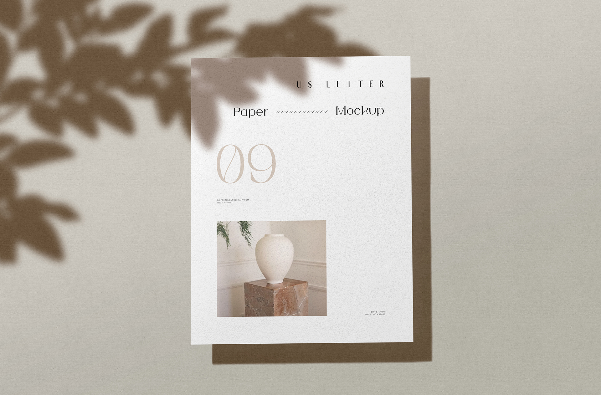 Premium US Letter Letterhead Mockup for Branding