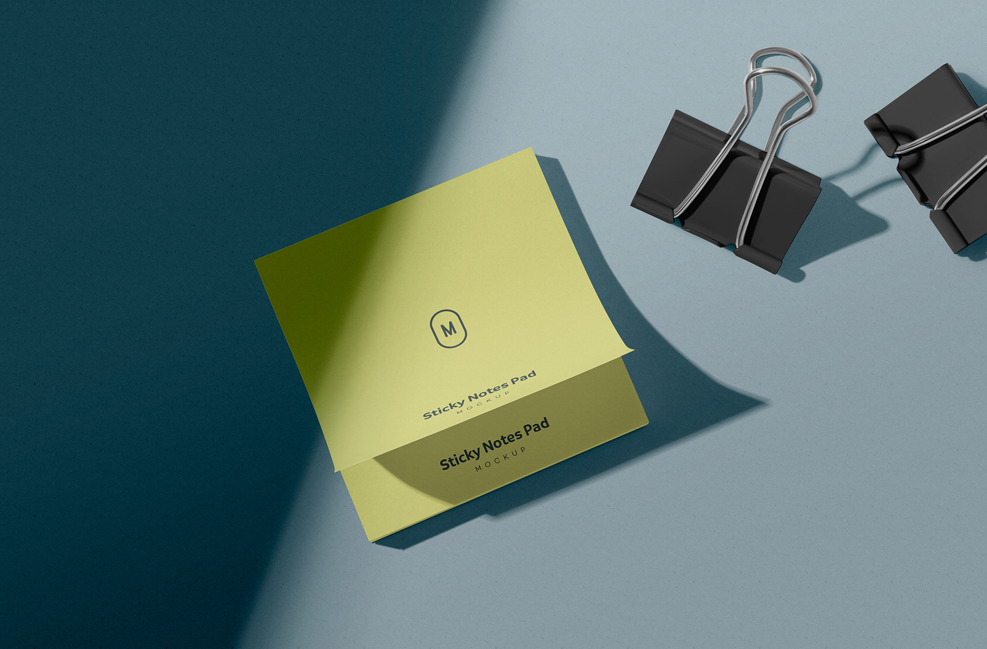 Sticky Notes Pad Mockup – Floating & Stacked