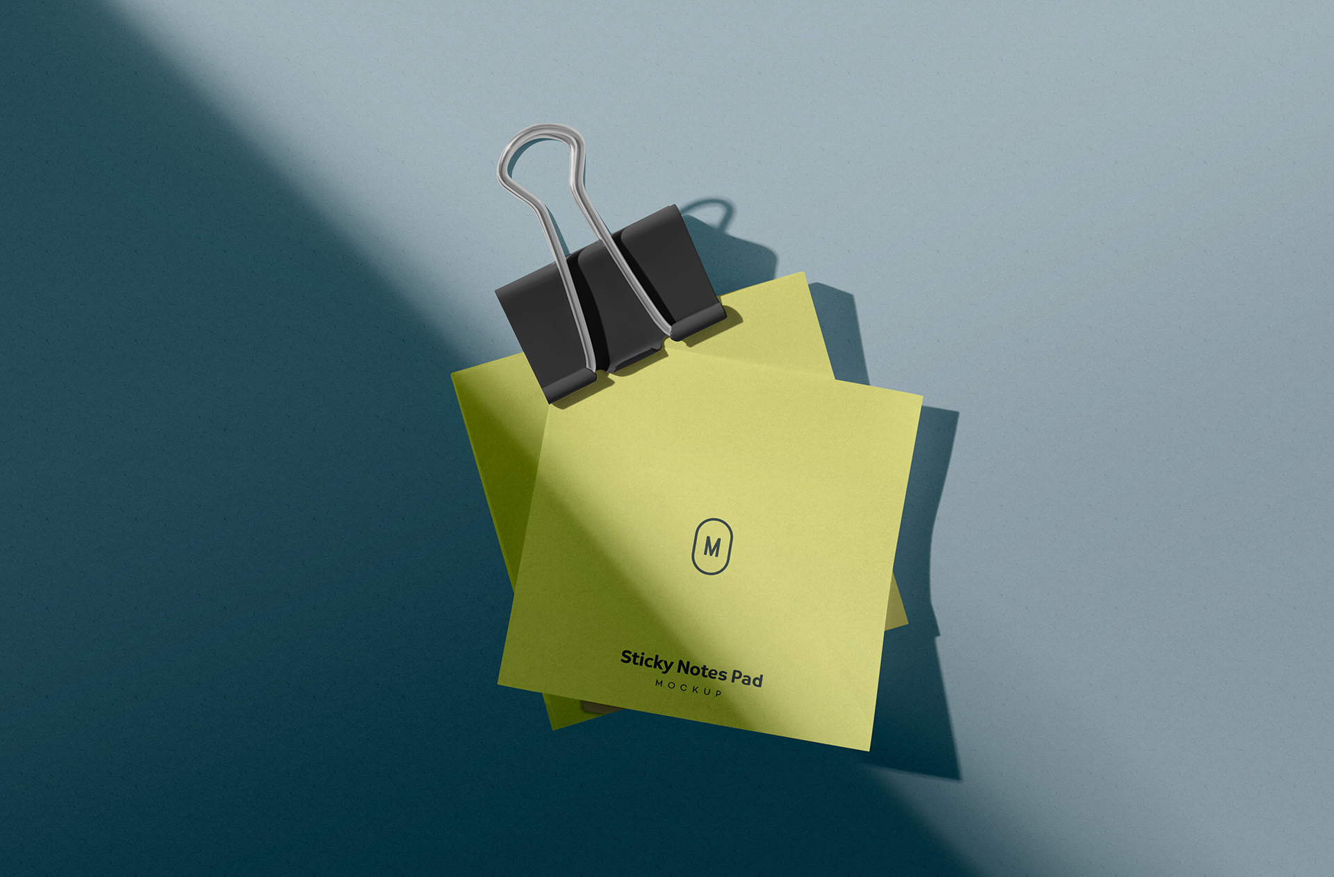 Sticky Notes Pad Mockup – Stacked with Clip
