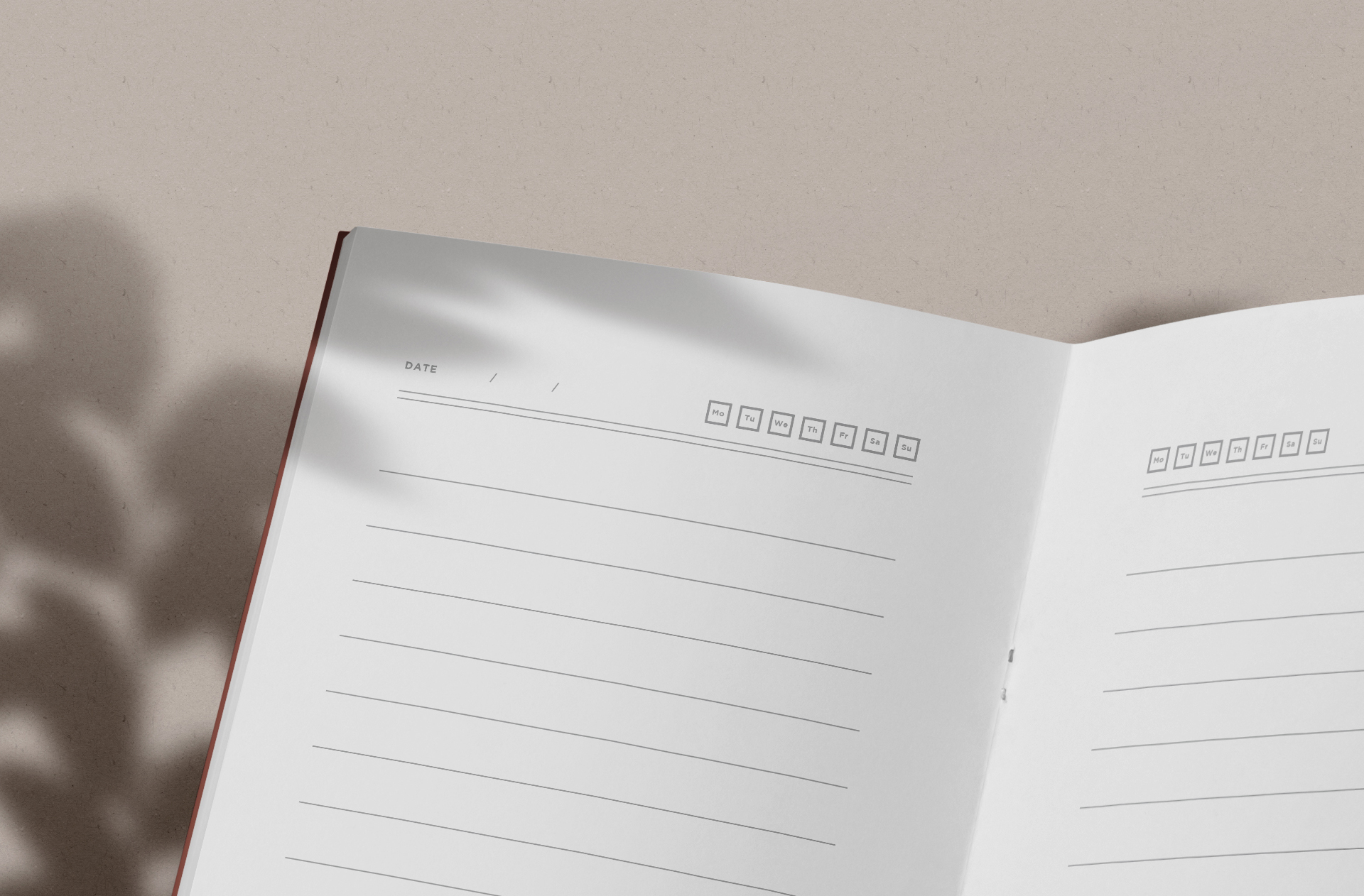 A5 notebook mock-up