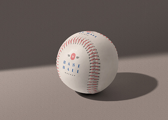 Minimalist Baseball Mockup with Clean Background