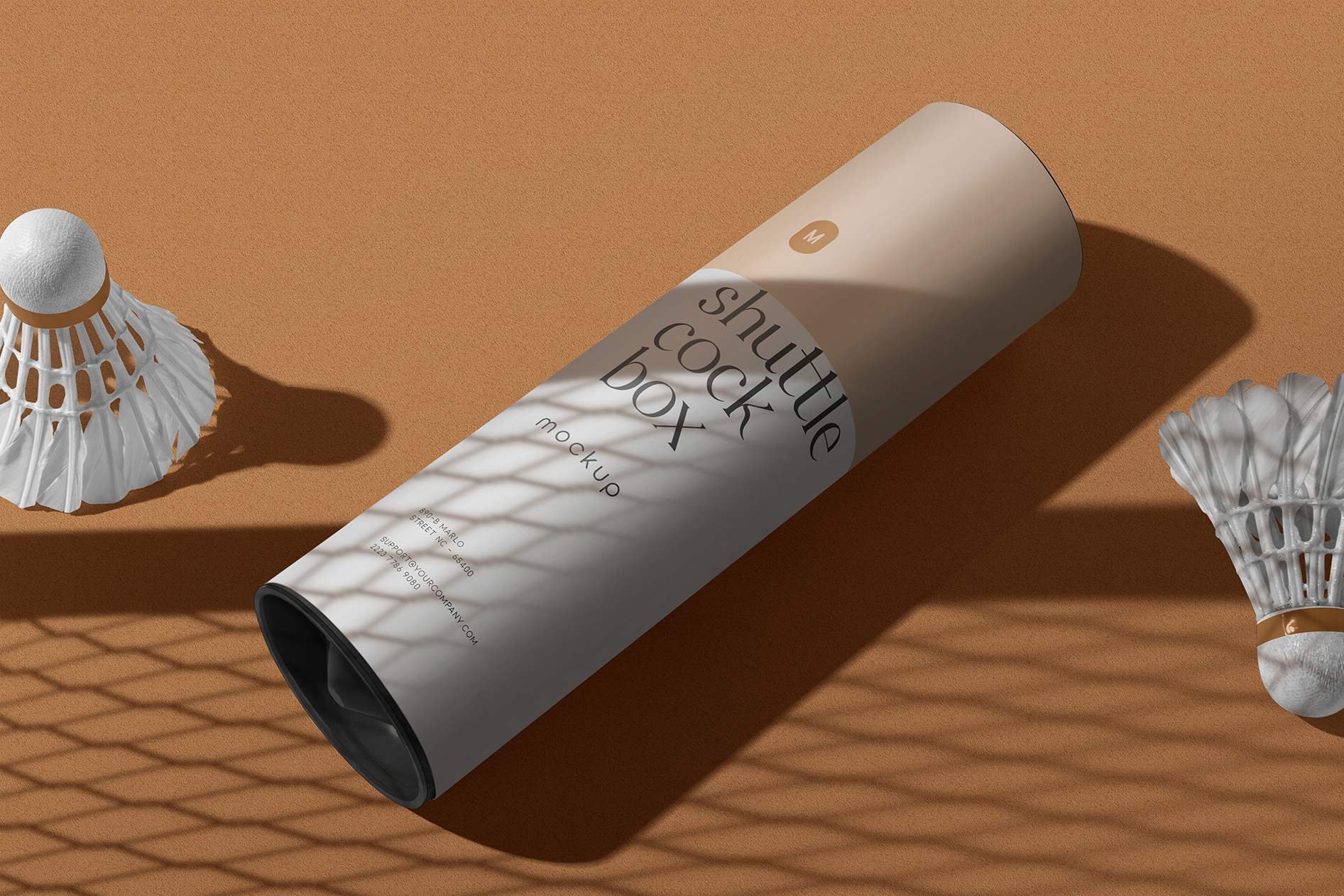 badminton tube mockup