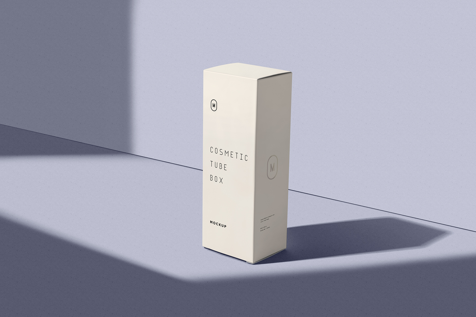 Standing Cosmetic Tube Box Mockup for Skincare Branding