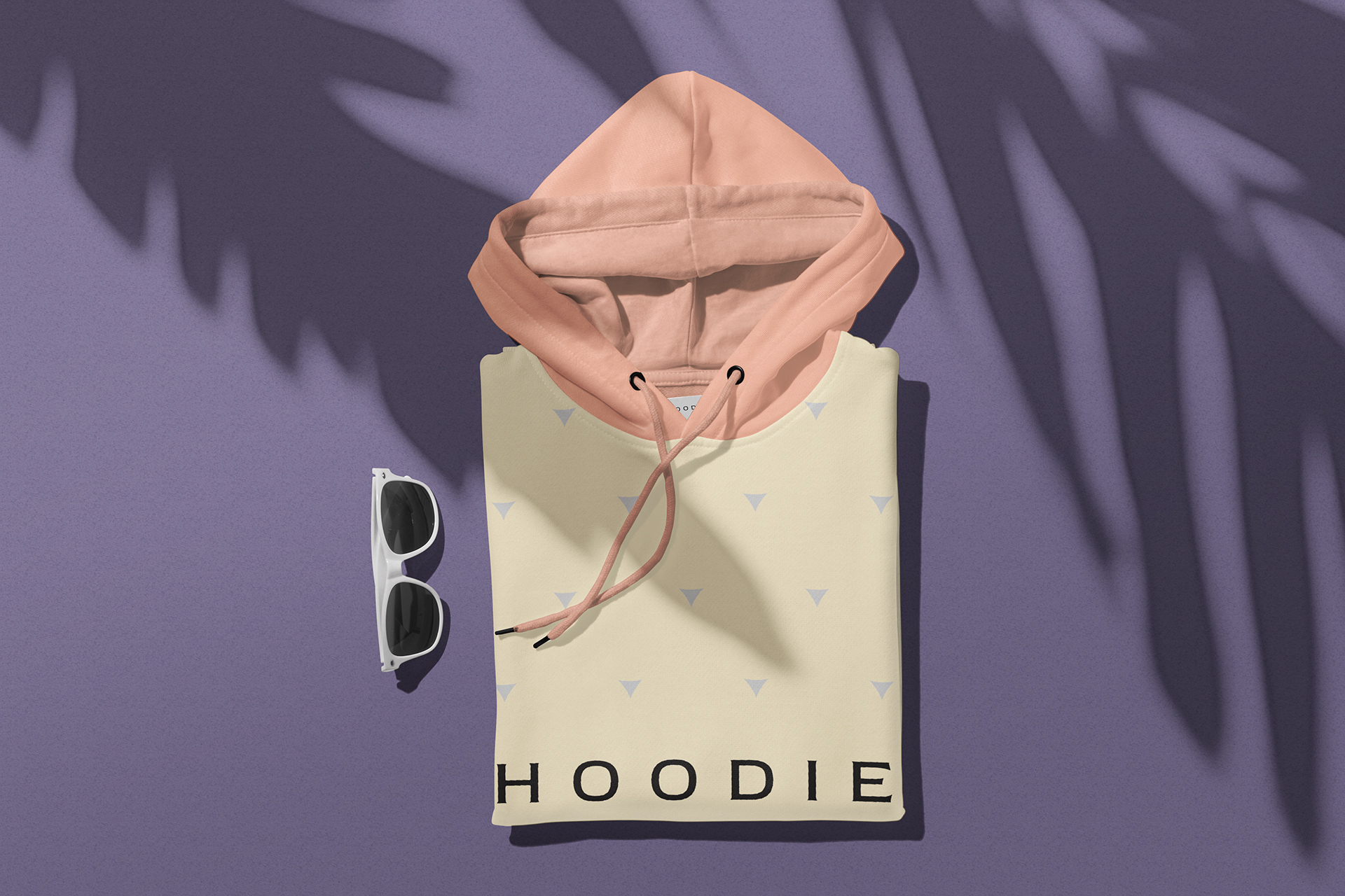 Folded Hoodie Mockup with Realistic Fabric Textures