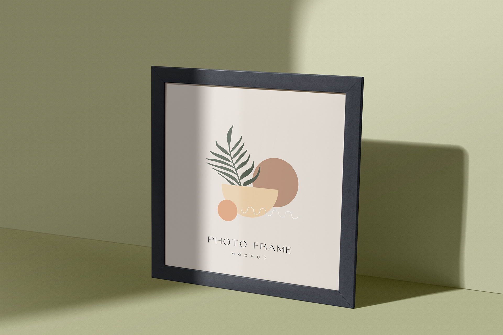 Standing Square Photo Frame Mockup – High-Resolution PSD