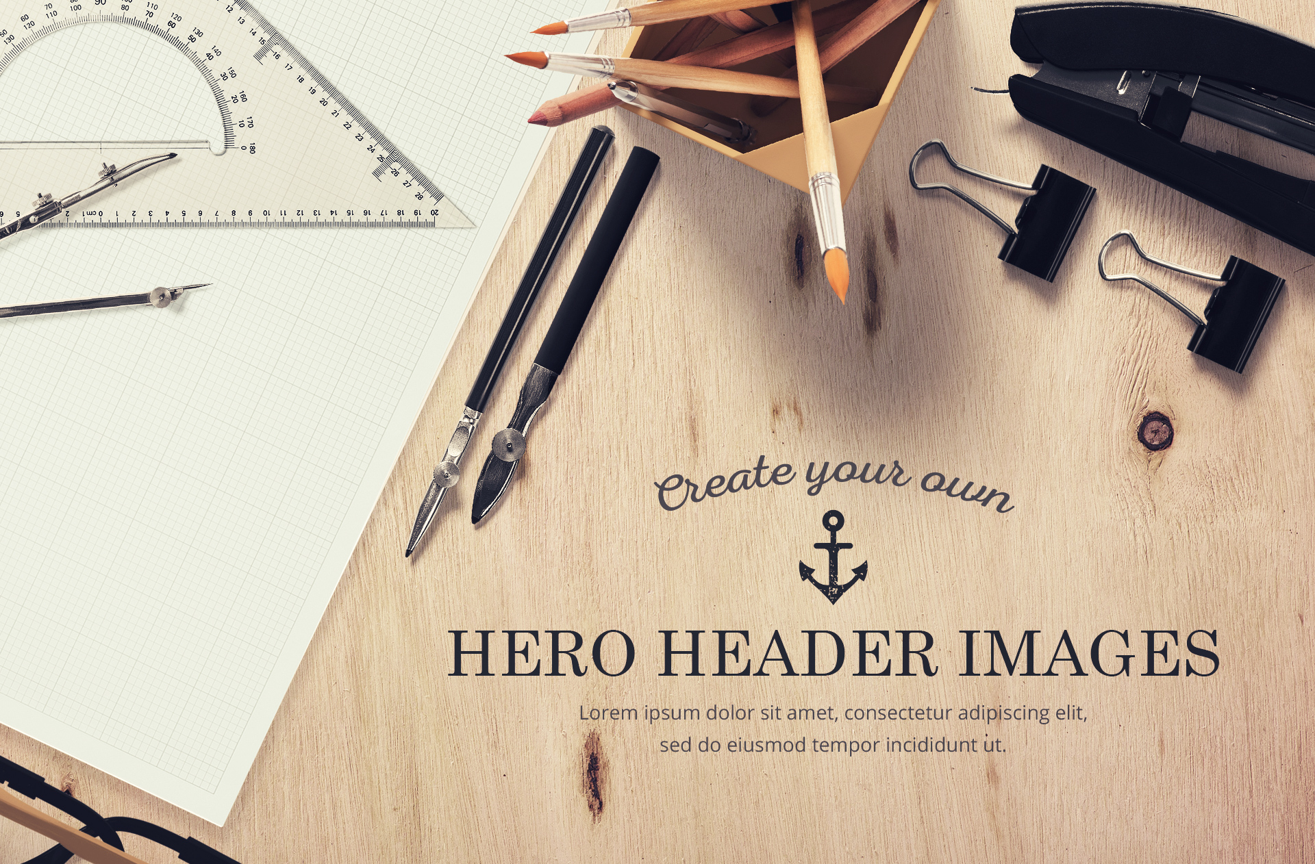 hero header mock-up