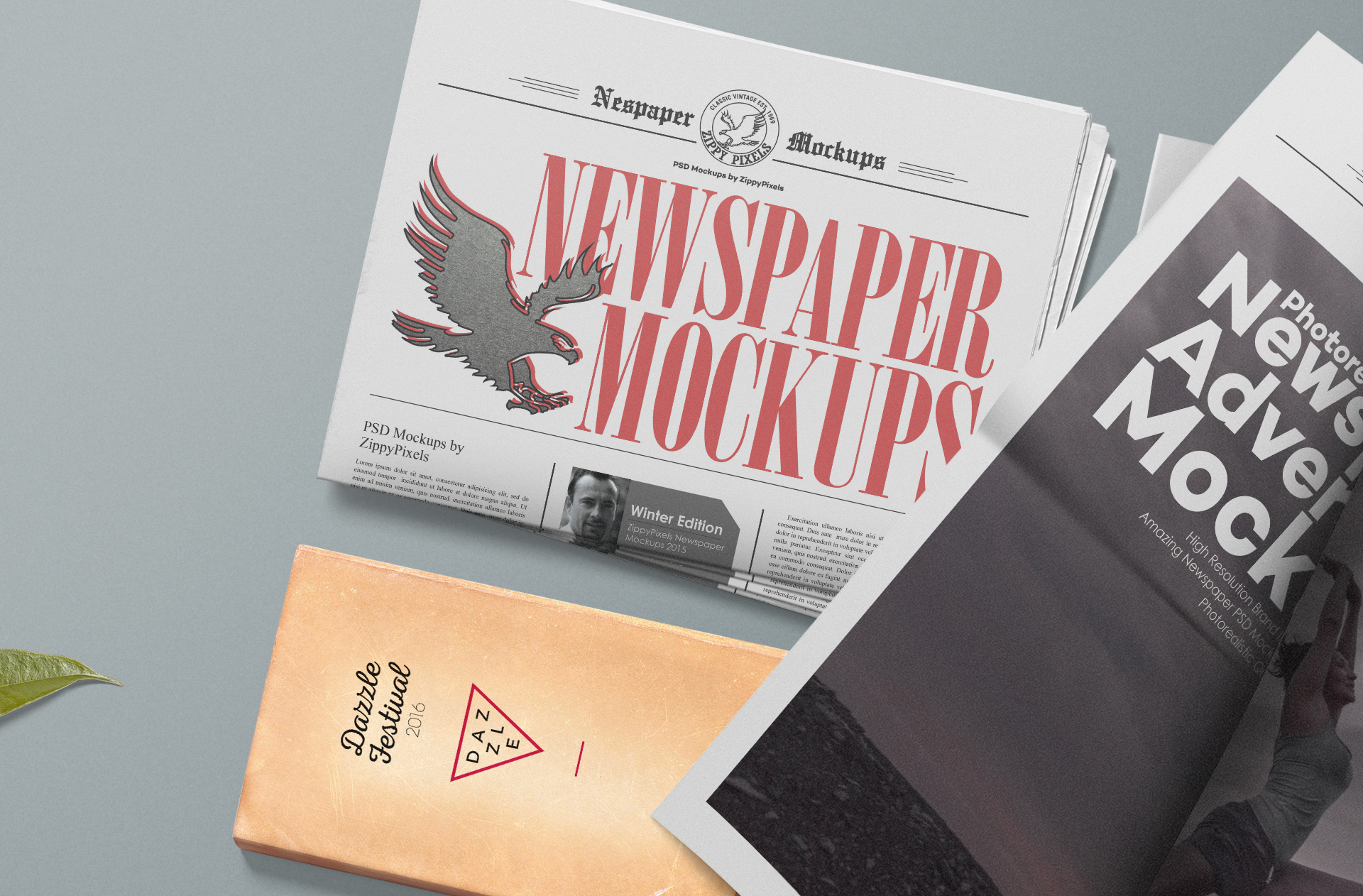 advertising newspaper mockup