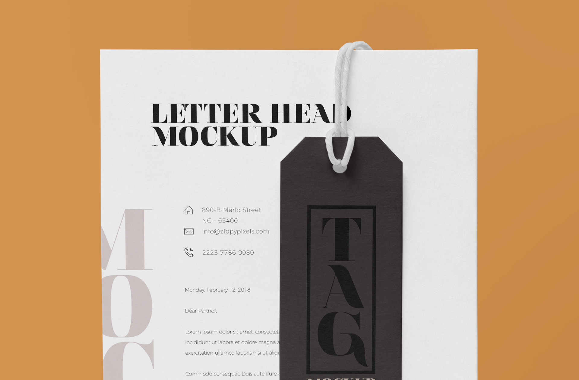 black hang tag mock-up
