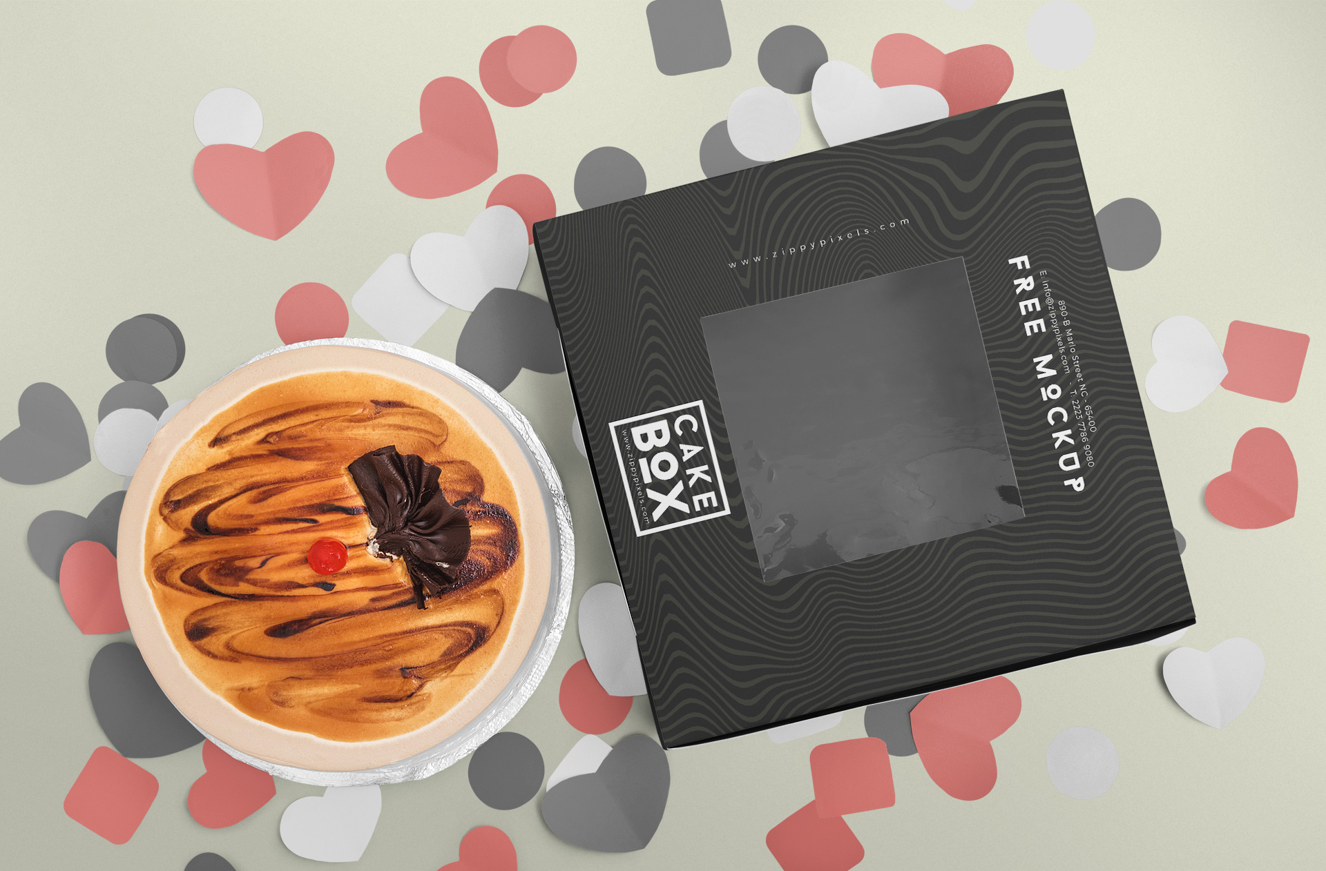 Modern Pastry Packaging Box Mockup