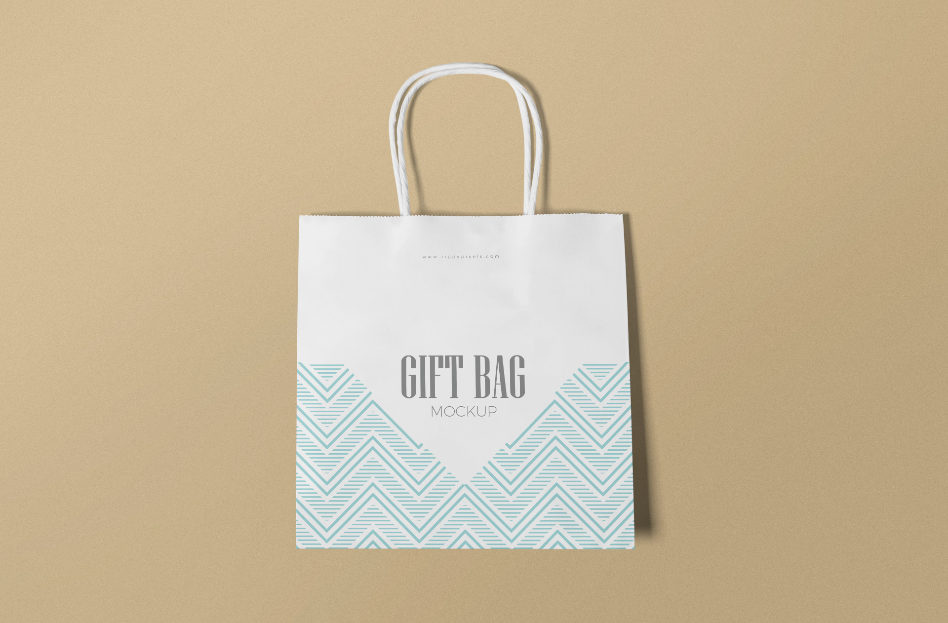 Standing Paper Gift Bag Mockup – Customizable PSD