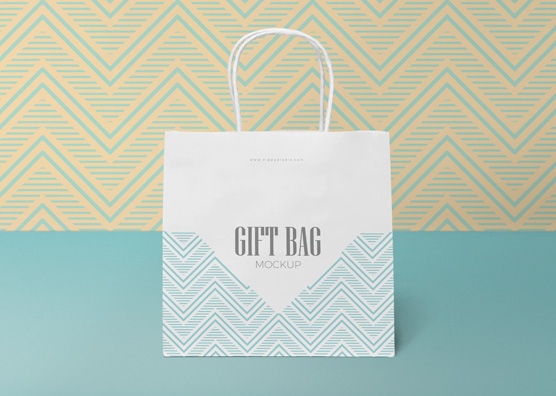 Flat Lay Gift Bag Mockup – Editable Packaging PSD