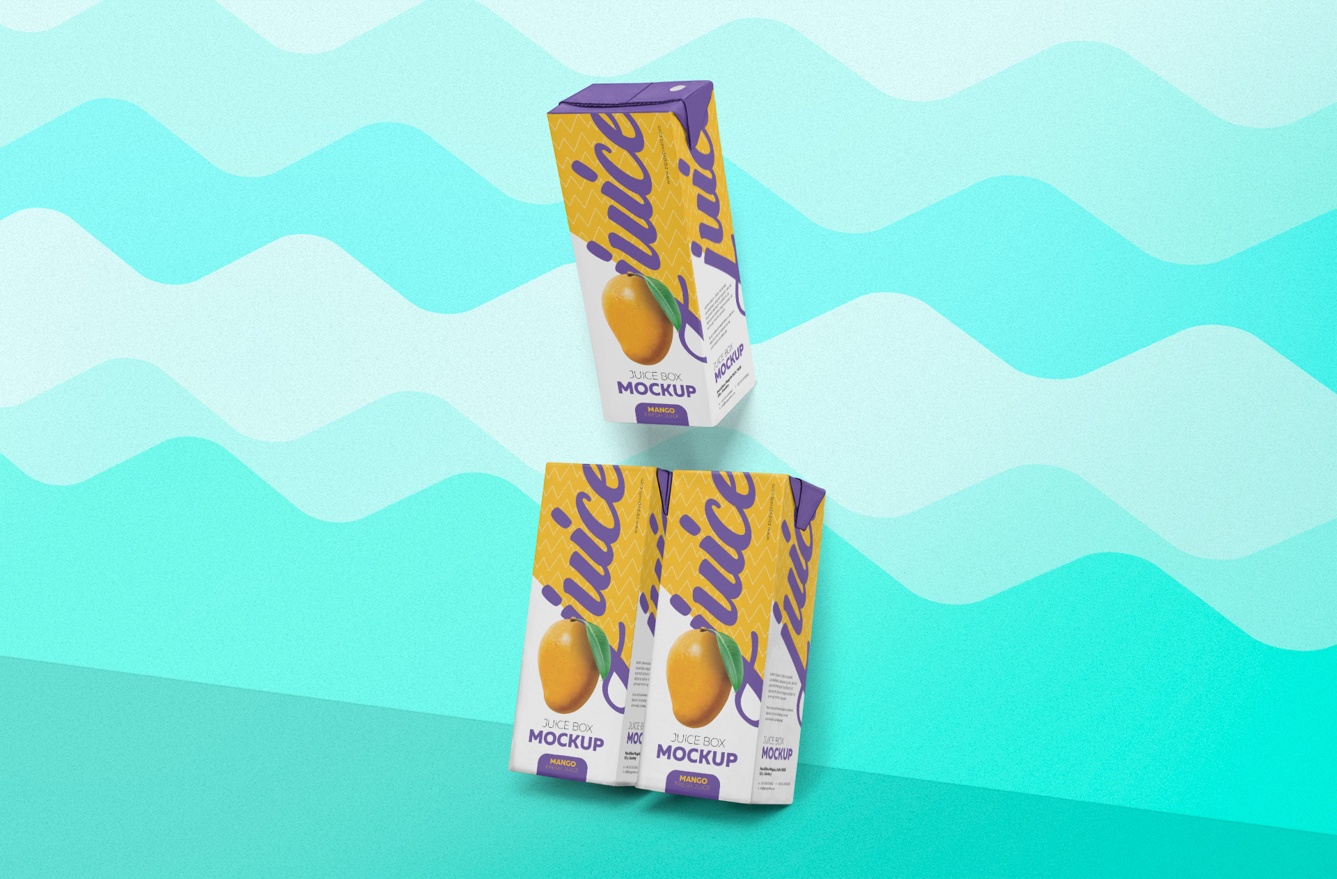 Stacked Juice Packaging Mockup – Professional Branding