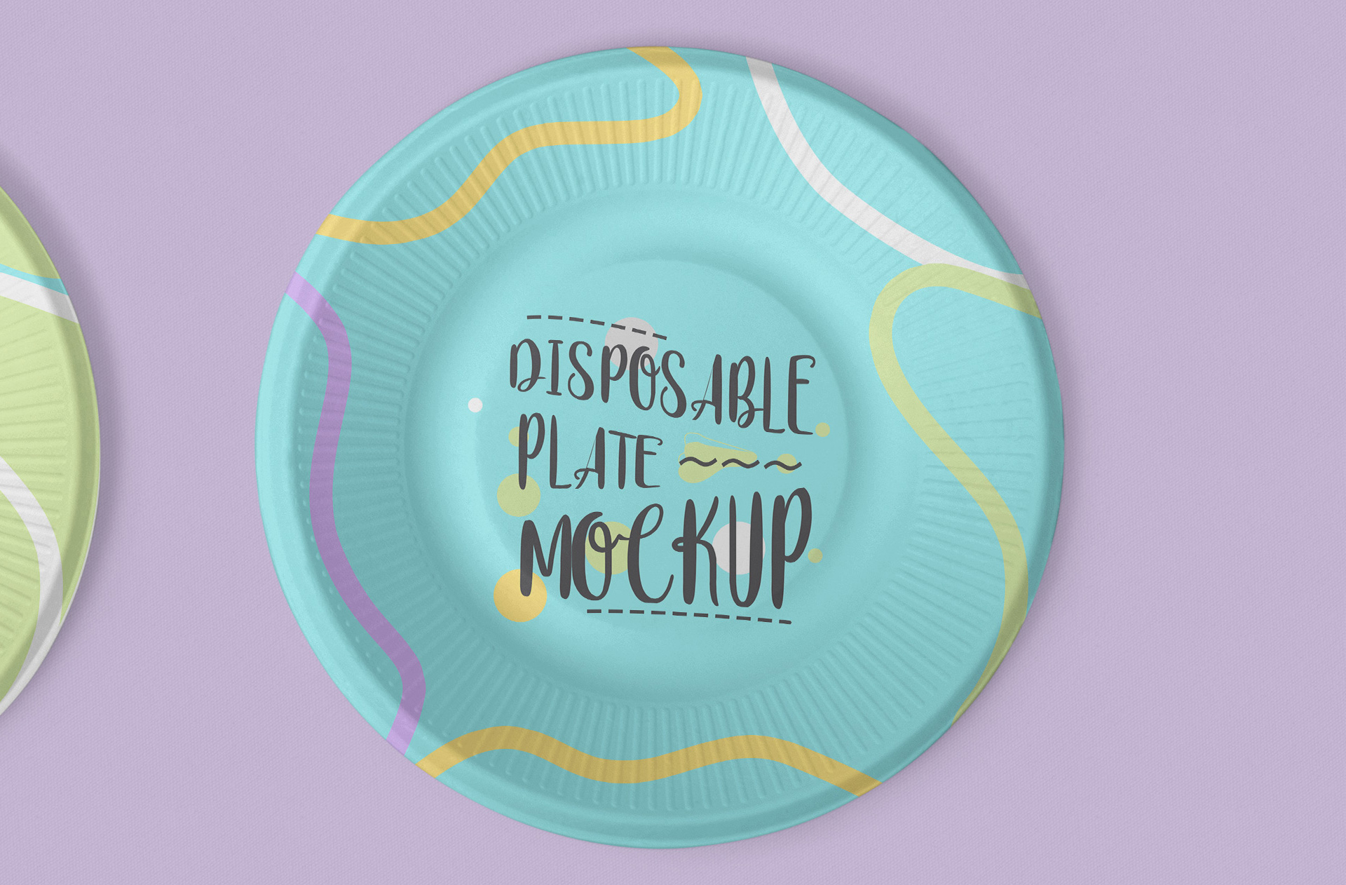 biodegradable plate mockup