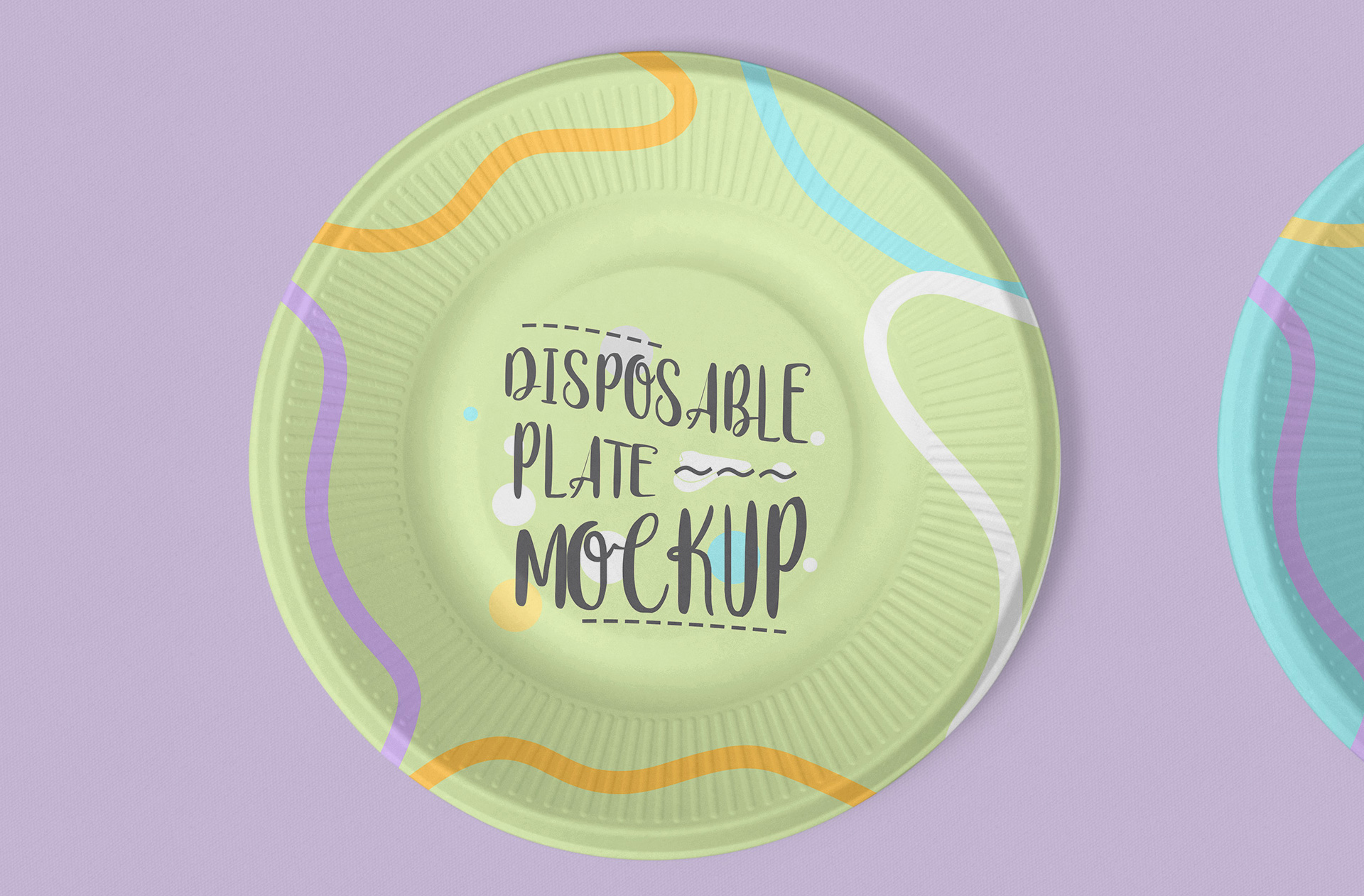 biodegradable plate mockup