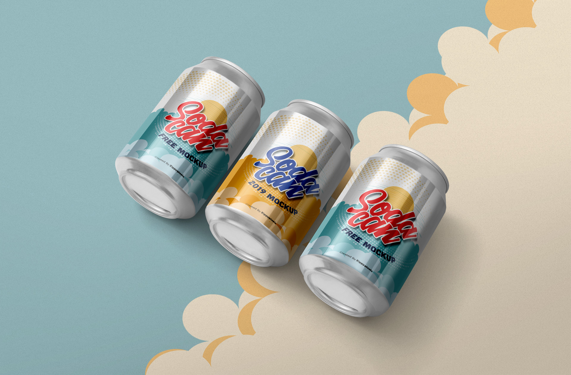 beverage can branding mockup