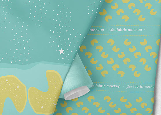 Folded Fabric Mockup for Textile & Pattern Designers
