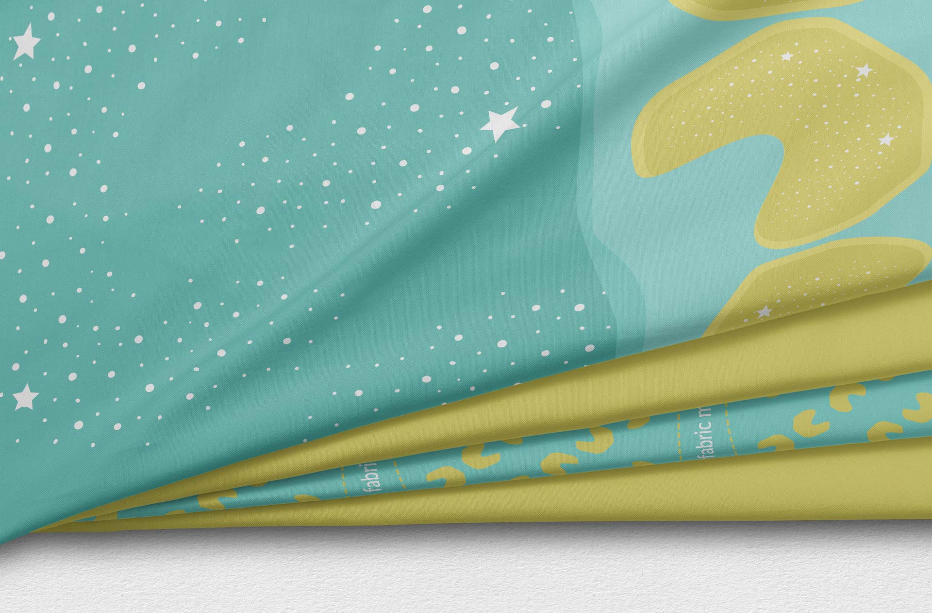 Realistic Wrapping Fabric Mockup with Custom Designs