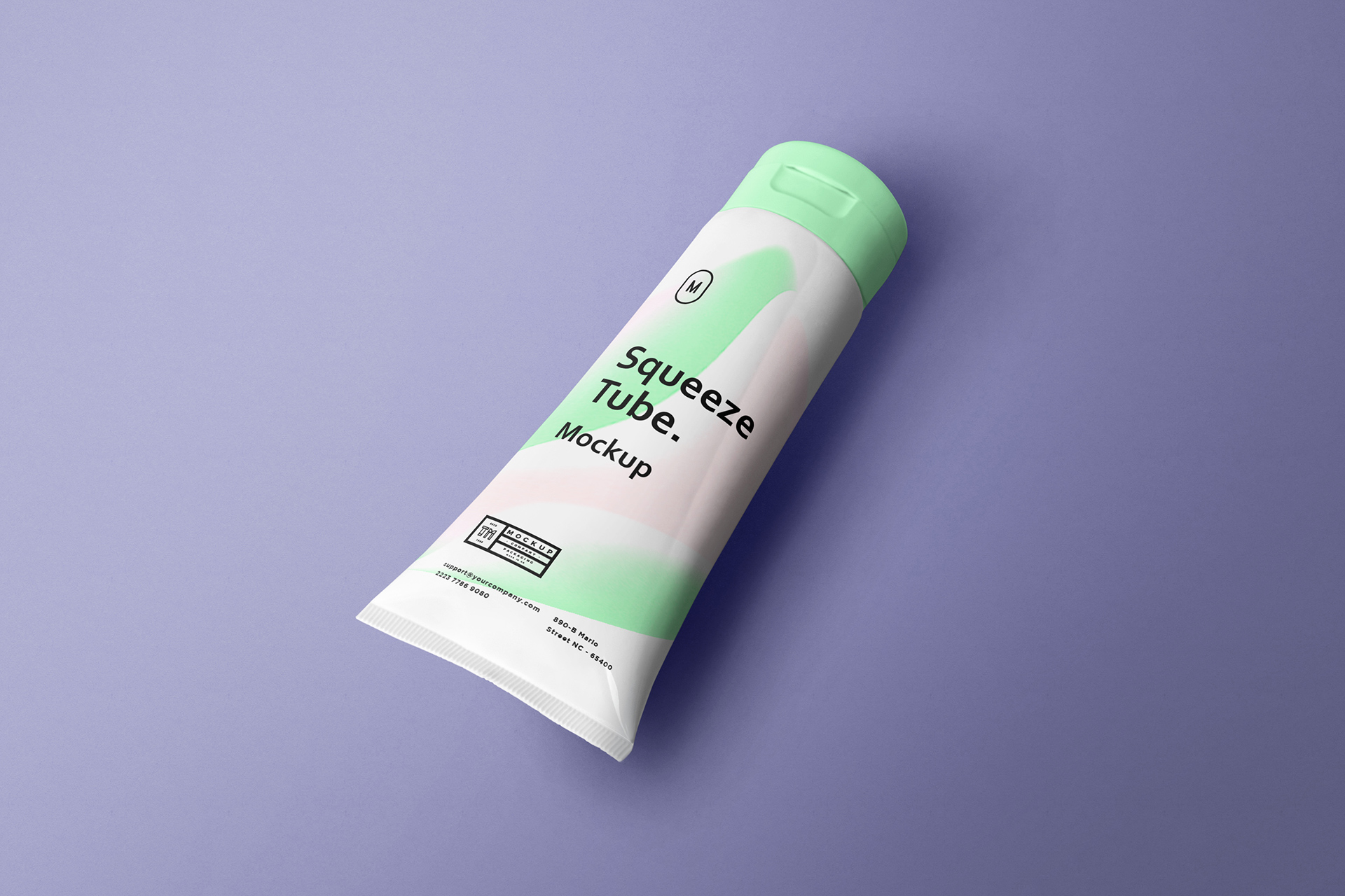 Realistic Squeeze Tube Mockup – Top View