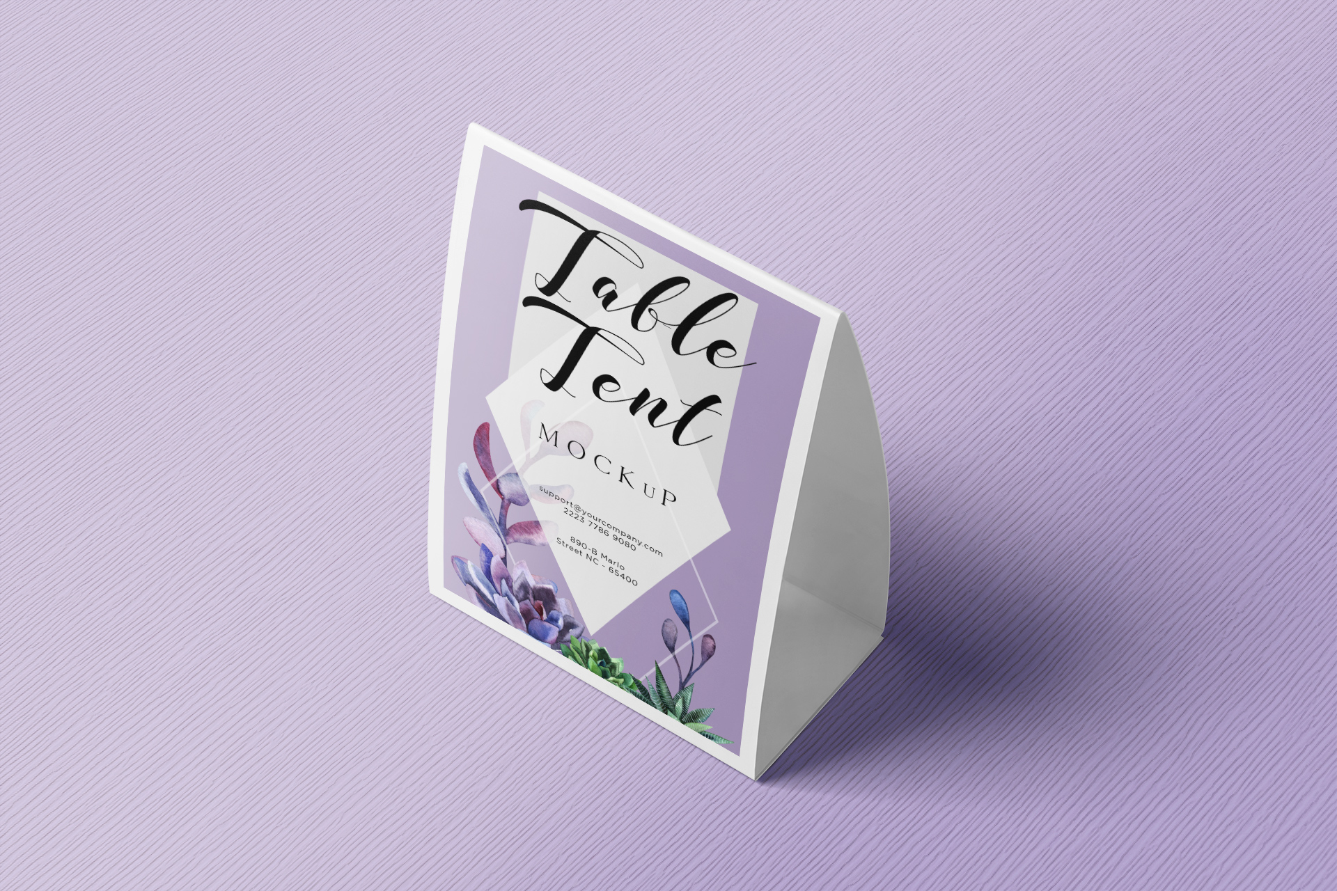 Professional Table Tent Mockup – Folded Display