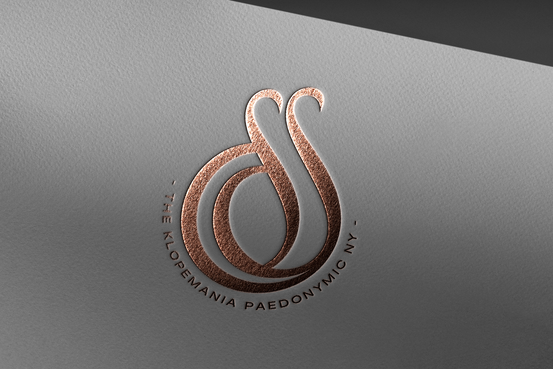 Copper Foil Embossed Logo Mockup Template
