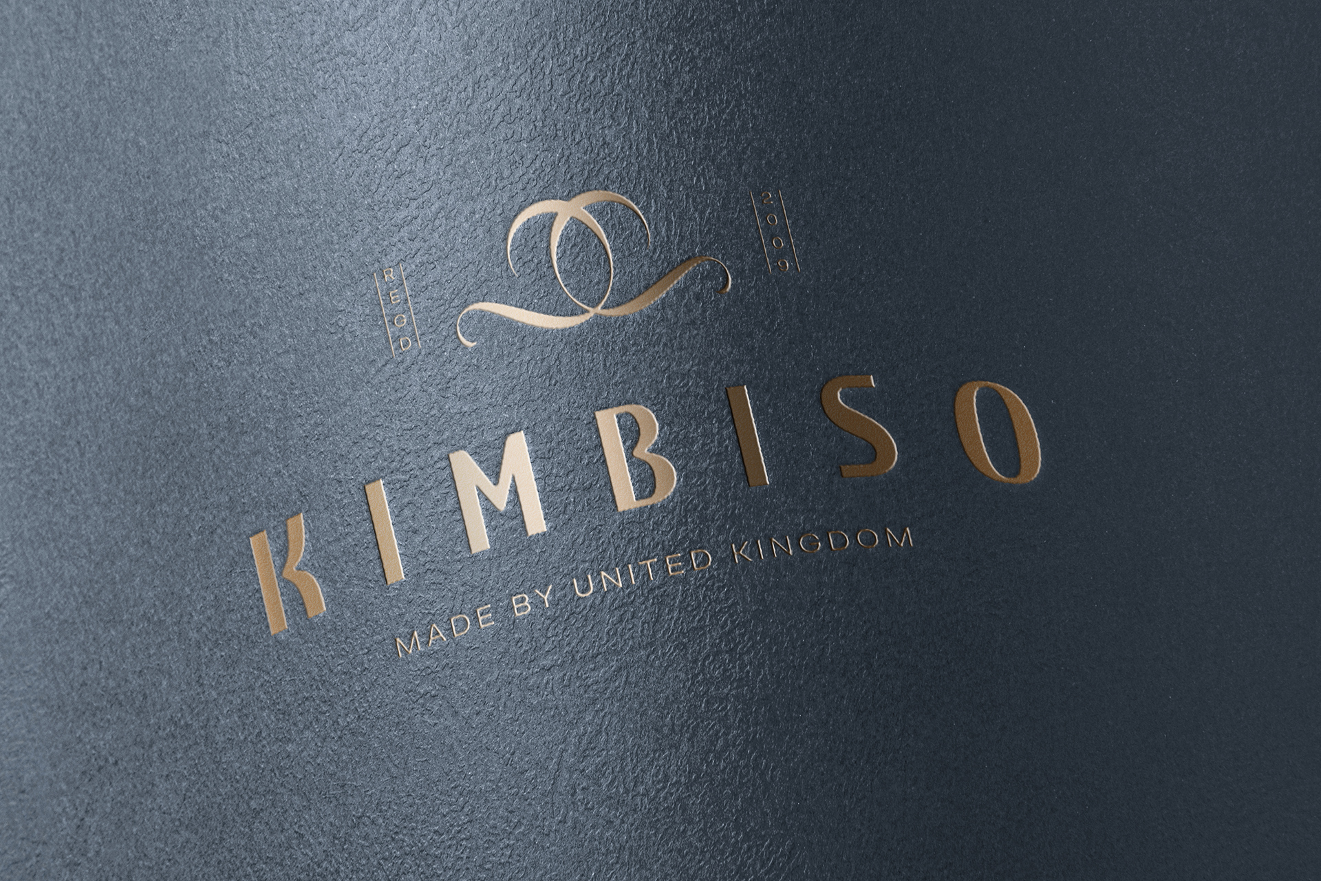 Gold Foil Logo Mockup on Dark Textured Paper