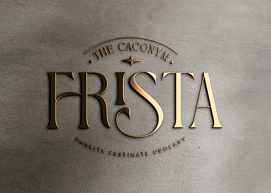 Elegant Gold Logo Mockup on Stone Background