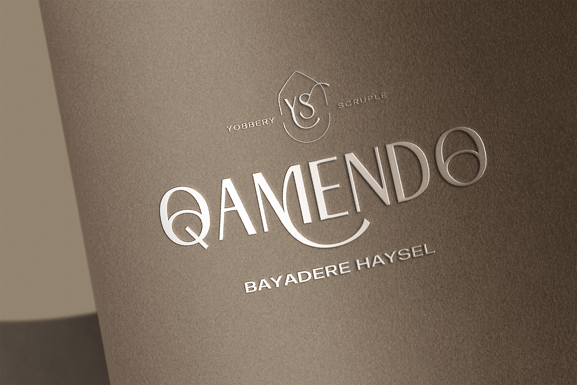 Silver Foil Logo Mockup on Brown Paper