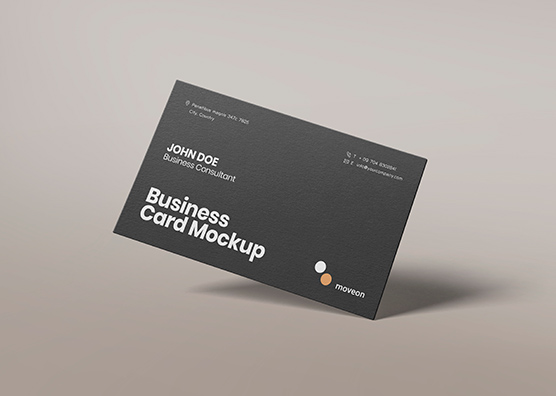 Minimal Business Card Mockup Floating Design