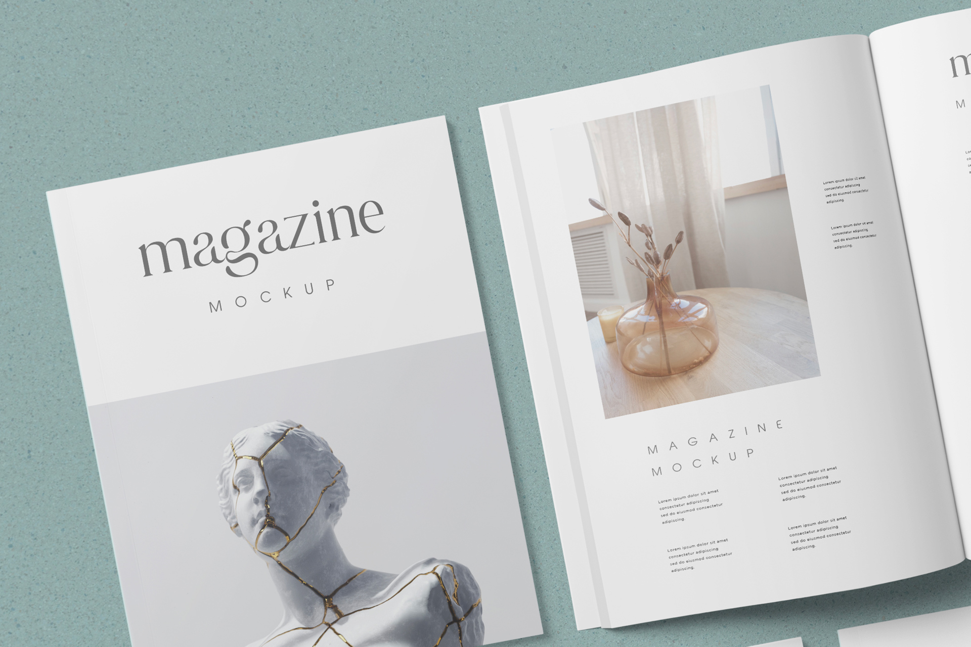 editorial design mockup