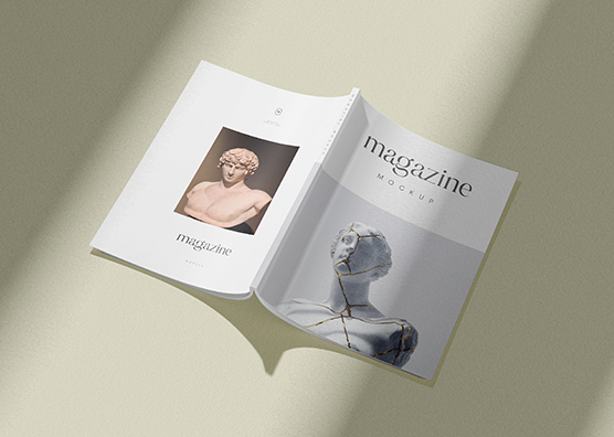 Elegant Art Cover and Back Spread Mockup