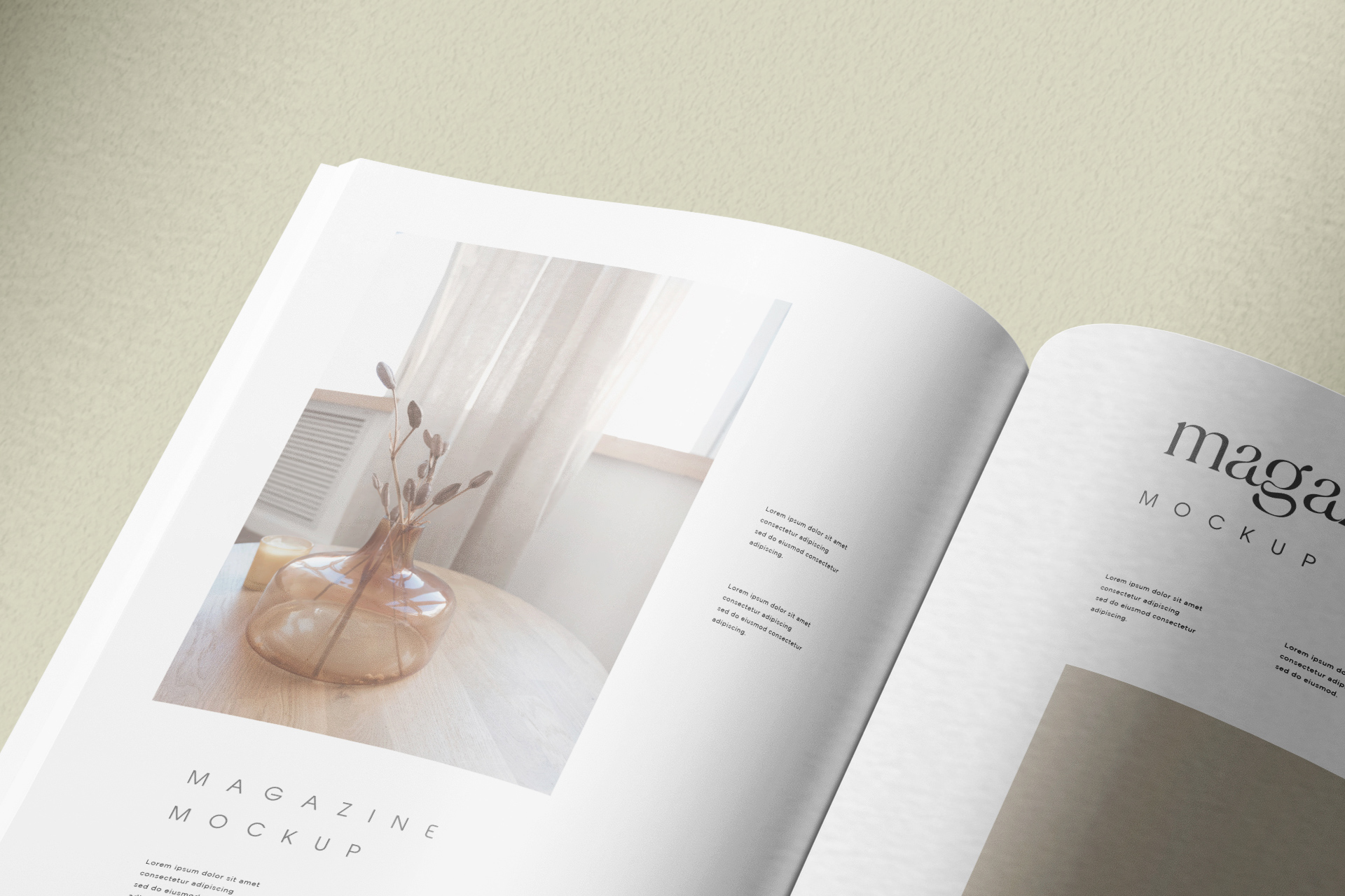 double page magazine mockup