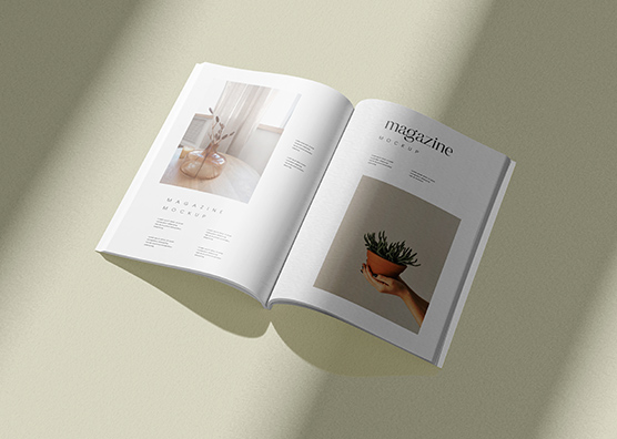 Lifestyle & Plant Spread Magazine Layout