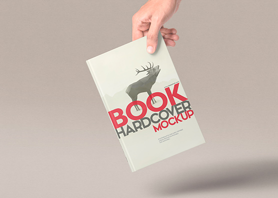 Hand-Holding Book Cover Mockup