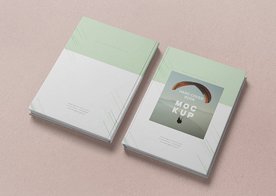 Front & Back Hardcover Book Mockup