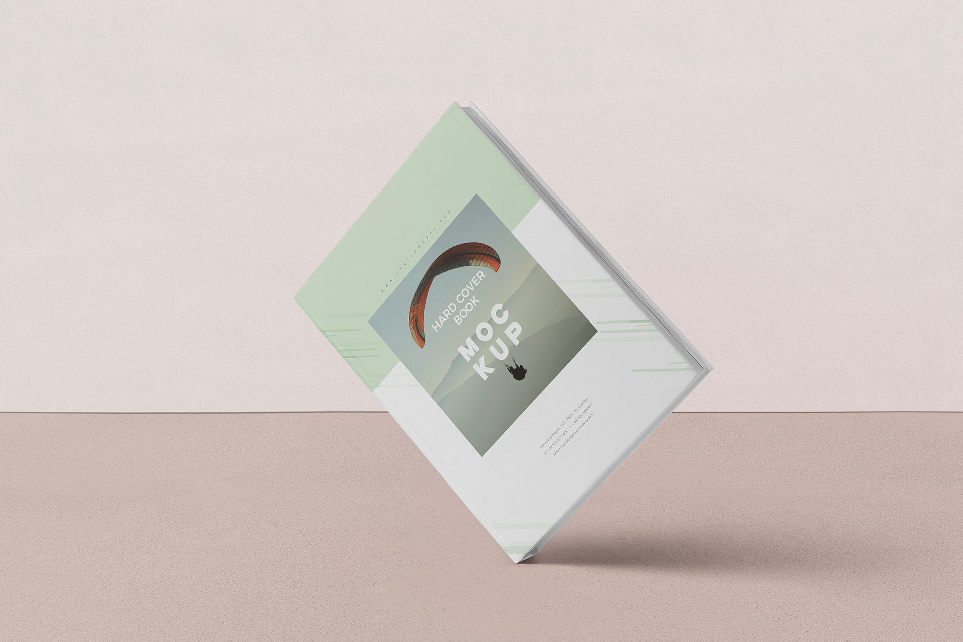 Levitating Book Cover Mockup PSD