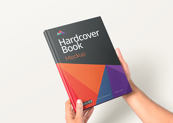 Colorful Hardcover Book Mockup PSD