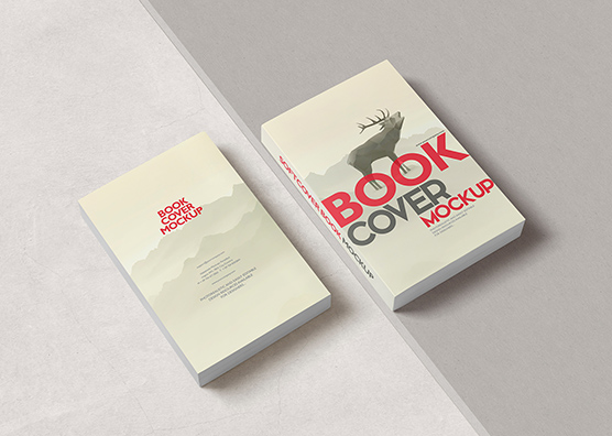 Flat Lay Softcover Book Mockup Design