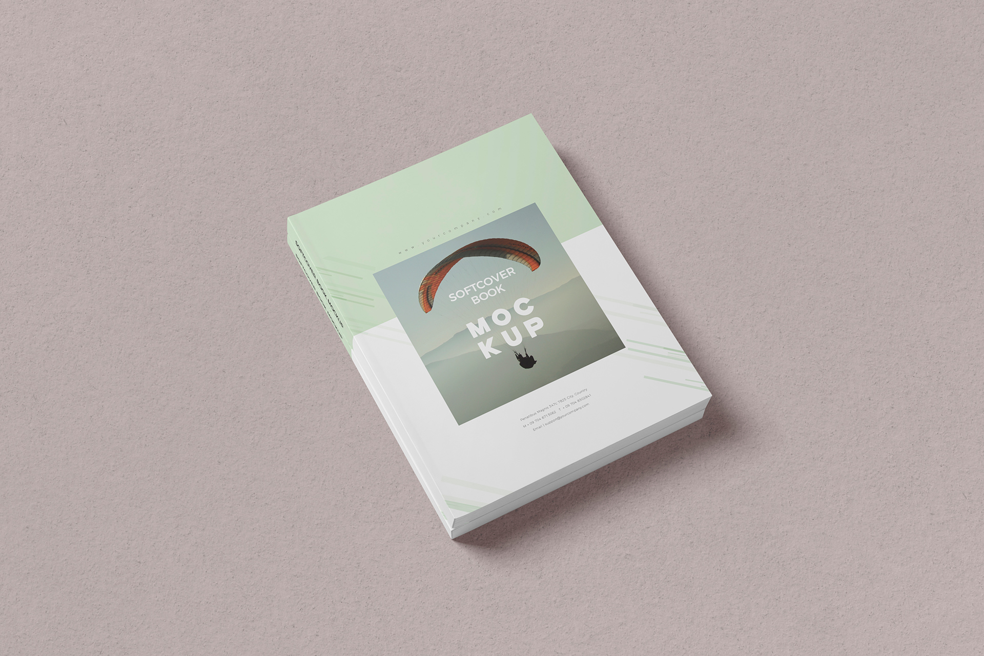 Stacked Softcover Book Cover Mockup